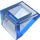 LEGO Bleu foncé transparent Pente 1 x 1 (31°) (50746 / 54200)
