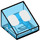 LEGO Bleu foncé transparent Pente 1 x 1 (31°) avec blanc Arrondi Rectangles (35338 / 100162)