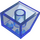 LEGO Bleu foncé transparent Pente 2 x 2 (45°) (3039 / 6227)