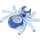 LEGO Transparant Donkerblauw Spin met Klem (30238)