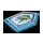 LEGO Transparent Dark Blue Tile 2 x 3 Pentagonal with Banana Bombs Power Shield (22385 / 24562)