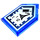 LEGO Transparent Dark Blue Tile 2 x 3 Pentagonal with Drop the Beat Power Shield (22385 / 29080)