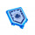 LEGO Transparent Dark Blue Tile 2 x 3 Pentagonal with Nexo Power Shield Roaring Righteousness (22385)