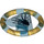 LEGO Transparent Dark Blue Treasure Ring with Gold Bands and Squid (87748 / 89161)