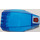 LEGO Transparant Donkerblauw Voorruit 10 x 6 x 2 met Ruimte Politie 3 Badge Sticker (45705)