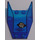 LEGO Transparant Donkerblauw Voorruit 6 x 4 x 1.3 met Wit Globe en Rood Ring Sticker (6152)
