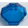 LEGO Transparent Dark Blue Windscreen 6 x 6 Octagonal Canopy with Axle Hole (2418)