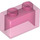 LEGO Gennemsigtig mørk pink Klods 1 x 2 uden bundrør (3065 / 35743)