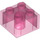 LEGO Transparent Dark Pink Brick 2 x 2 (3003 / 6223)