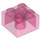 LEGO Transparent Dark Pink Brick 2 x 2 (3003 / 6223)