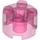 LEGO Transparent Dark Pink Brick 2 x 2 Round (3941 / 6143)