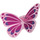 LEGO Rose Foncé Transparent Papillon Ailes avec Magenta et Bleu (33647)