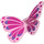 LEGO Rose Foncé Transparent Papillon Ailes avec Magenta et Bleu (33647)