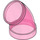 LEGO Transparent Dark Pink Cylinder Tube Curved (45°) (49737)