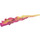 LEGO Transparent Dark Pink Flame / Lightning Bolt with Axle Hole with Marbled Transparent Yellow (11302 / 21873)