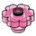 LEGO Transparent Dark Pink Flower 2 x 2 with Open Stud (4728 / 30657)