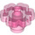 LEGO Transparentes dunkles Rosa Blume 2 x 2 mit offener Noppe (4728 / 30657)