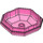 LEGO Transparent Dark Pink Opal Octagonal Rock Bottom  (80337)