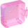 LEGO Transparent Dark Pink Opal Play Cube Box 3 x 8 with Hinge (64462)