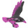 LEGO Transparent Dark Pink Raven with Marbled Black