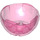 LEGO Transparent Dark Pink Sphere Half with Hexagons (13754)