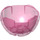 LEGO Transparent Dark Pink Sphere Half with Hexagons (13754)