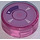 LEGO Transparent Dark Pink Tile 1 x 1 Round with Controls and Sensor Display (16271 / 98138)