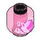 LEGO Transparent Dark Pink Trespasser Elite Minifigure Head (Recessed Solid Stud) (3274)