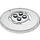 LEGO Trasparente Dish 6 x 6 con Clock Viso Decorazione su concave Lato. (Borchie solide) (21599 / 53213)