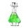 LEGO Transparant Flask met Fel groen Fluid (33027 / 38029)