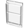 LEGO Transparant Glas for Deur met boven- en onderlip (4183)