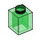 LEGO Transparent Green Brick 1 x 1 (3005 / 30071)
