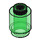 LEGO Vert Transparent Brique 1 x 1 Rond avec tenon ouvert (3062 / 35390)