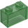 LEGO Transparent Green Brick 1 x 2 without Bottom Tube (3065 / 35743)