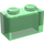 LEGO Transparent Green Brick 1 x 2 without Bottom Tube (3065 / 35743)