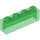 LEGO Transparent Green Brick 1 x 4 without Bottom Tubes (3066 / 35256)