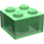 LEGO Transparant Groen Steen 2 x 2 zonder kruissteunen (3003)