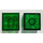 LEGO Transparentes Grün Backstein 2 x 2 ohne Kreuzstützen (3003)