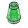 LEGO Vert transparent Cône 1 x 1 avec une rainure sur le dessus (28701 / 59900)
