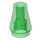 LEGO Transparent Green Cone 1 x 1 without Top Groove (4589 / 6188)