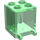 LEGO Transparant Groen Container 2 x 2 x 2 met verzonken noppen (4345 / 30060)