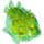 LEGO Transparent Green Head Bad 2007 (57553)