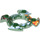 LEGO Transparent Green Ninjago Spinner Crown with Swirl Ends and Blue and Red Decoration (10461)