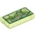 LEGO Transparent Green Opal Tile 1 x 2 with Magical Madrigal House Top Half with Groove (3069 / 109299)