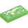 LEGO Transparent Green Opal Tile 1 x 2 with Magical Madrigal House Top Half with Groove (3069 / 109299)