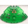 LEGO Vert transparent Panneau 10 x 10 x 2.3 Trimestre Saucer Haut avec Arachnoid Star Base La gauche Côté (30117)
