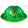 LEGO Transparent Green Panel 10 x 10 x 2.3 Quarter Saucer Top with Arachnoid Star Base Right Side (30117)