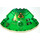 LEGO Transparant groen Paneel 10 x 10 x 2.3 Kwart Saucer Top met Arachnoid Ster Basis Rechts Kant (30117)