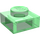 LEGO Transparant Groen Plaat 1 x 1 (3024 / 30008)