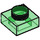 LEGO Transparent Green Plate 1 x 1 (3024 / 30008)